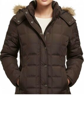 GAP Brown Puffer Jacket (Size: Small)